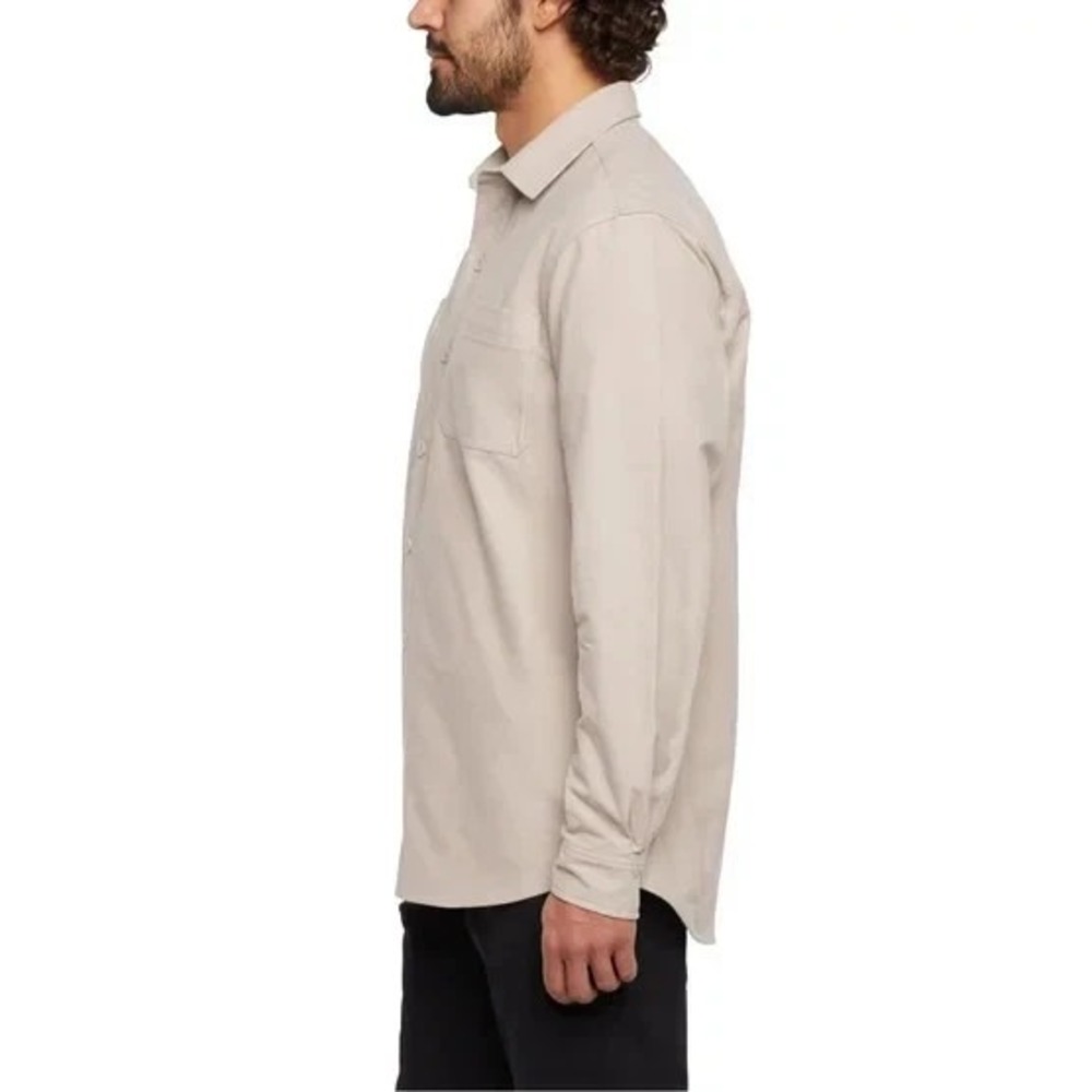 WOOLRICH Chamois Men Size XXL: Tan 100% Soft Cotton Long Sleeve Shirt NWT - Picture 3 of 8